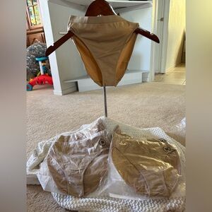 NWT Rhonda Shear M Neutral Cotton-Blend Hi-cut Briefs - Pack of 5